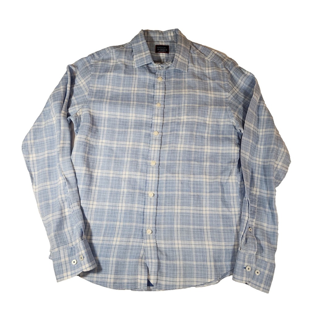 Untuckit 100% Linen Wrinkle Resistane Mens M Longsleeve Button Down Shirt